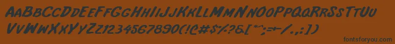 Intshe Font – Black Fonts on Brown Background