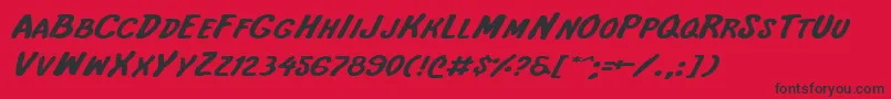 Intshe Font – Black Fonts on Red Background
