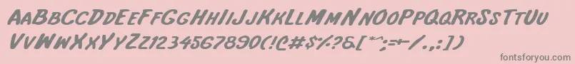 Intshe Font – Gray Fonts on Pink Background