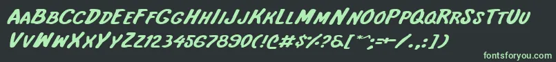 Intshe Font – Green Fonts on Black Background