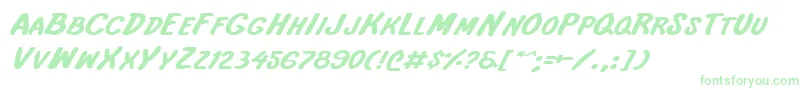 Intshe Font – Green Fonts on White Background