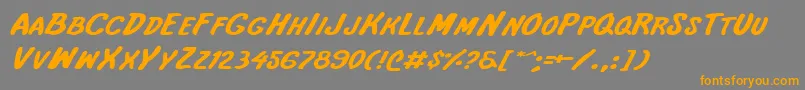Intshe Font – Orange Fonts on Gray Background