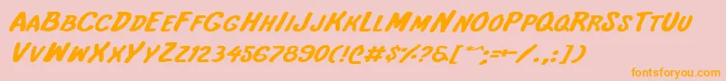 Intshe Font – Orange Fonts on Pink Background