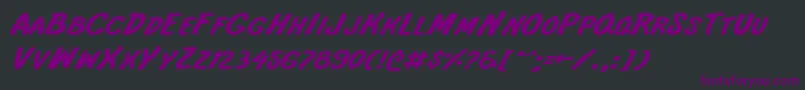 Intshe Font – Purple Fonts on Black Background