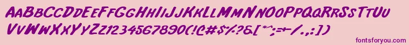 Intshe Font – Purple Fonts on Pink Background