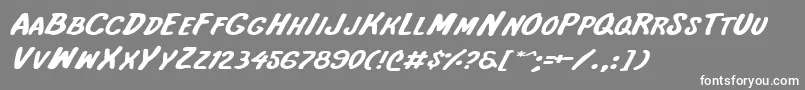 フォントIntshe – 灰色の背景に白い文字