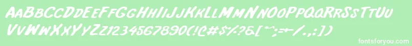 Intshe Font – White Fonts on Green Background