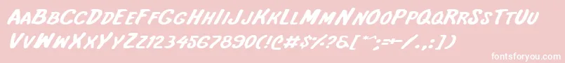 Intshe Font – White Fonts on Pink Background