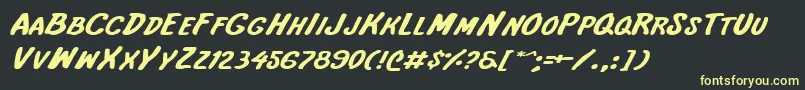 Intshe Font – Yellow Fonts on Black Background