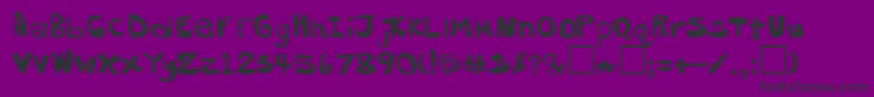 フォントDorkButtRegular – 紫の背景に黒い文字