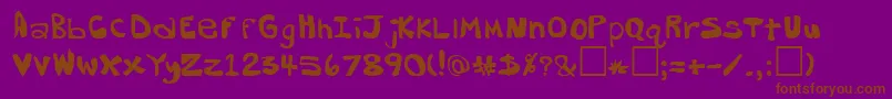 DorkButtRegular Font – Brown Fonts on Purple Background