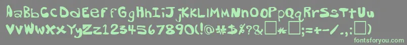 DorkButtRegular Font – Green Fonts on Gray Background