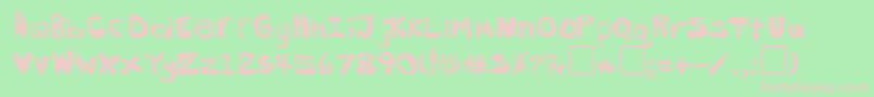 DorkButtRegularフォントについての詳細 フォントDorkButtRegular – 緑の背景にピンクのフォント