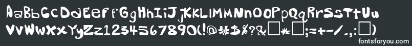 DorkButtRegular Font – White Fonts on Black Background