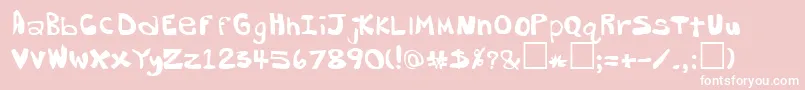 DorkButtRegular Font – White Fonts on Pink Background