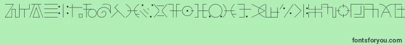 Fonte FringeObserverFont – fontes pretas em um fundo verde