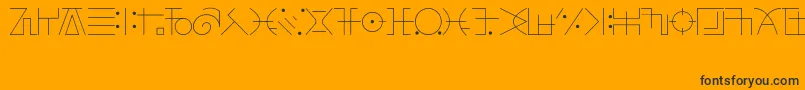 FringeObserverFont Font – Black Fonts on Orange Background