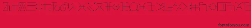 FringeObserverFont Font – Black Fonts on Red Background