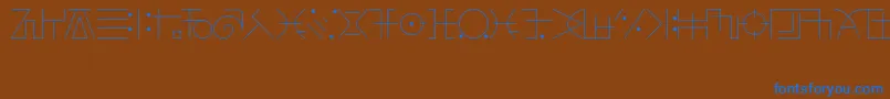 FringeObserverFont Font – Blue Fonts on Brown Background