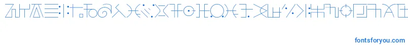 FringeObserverFont-fontti – siniset fontit valkoisella taustalla