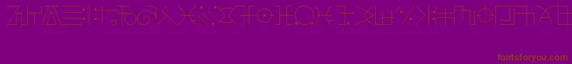 Шрифт FringeObserverFont – коричневые шрифты на фиолетовом фоне