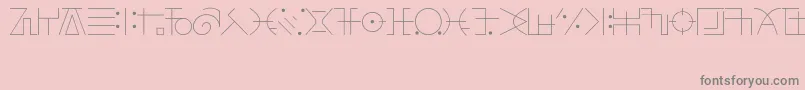 フォントFringeObserverFont – ピンクの背景に灰色の文字