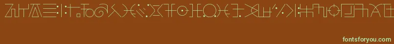 FringeObserverFont-fontti – vihreät fontit ruskealla taustalla