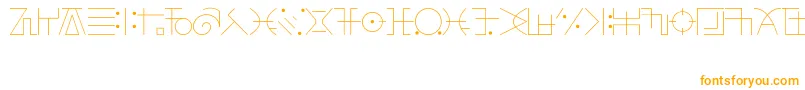 Шрифт FringeObserverFont – оранжевые шрифты на белом фоне