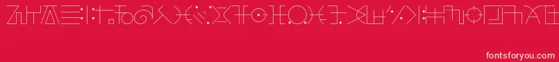 Шрифт FringeObserverFont – розовые шрифты на красном фоне