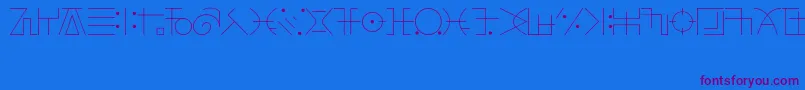 Шрифт FringeObserverFont – фиолетовые шрифты на синем фоне