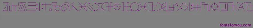 FringeObserverFont-Schriftart – Violette Schriften auf grauem Hintergrund