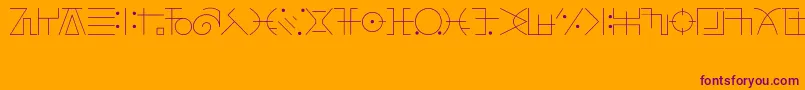 Czcionka FringeObserverFont – fioletowe czcionki na pomarańczowym tle