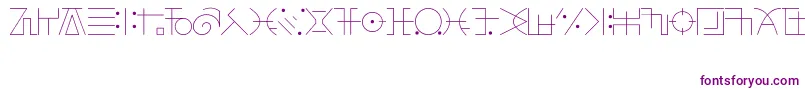 FringeObserverFont-Schriftart – Violette Schriften auf weißem Hintergrund