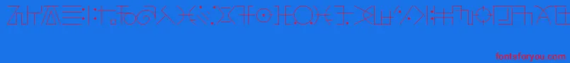 FringeObserverFont Font – Red Fonts on Blue Background