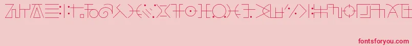 フォントFringeObserverFont – ピンクの背景に赤い文字