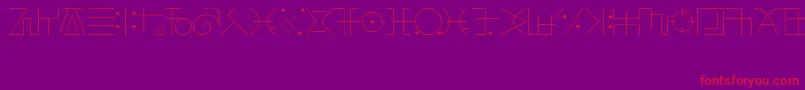 FringeObserverFont Font – Red Fonts on Purple Background