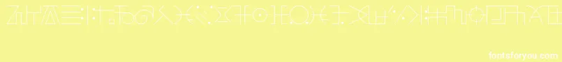 FringeObserverFont Font – White Fonts on Yellow Background