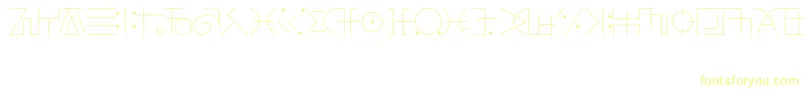 FringeObserverFont Font – Yellow Fonts on White Background