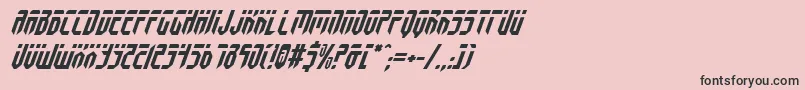 FedyralItalic-Schriftart – Schwarze Schriften auf rosa Hintergrund