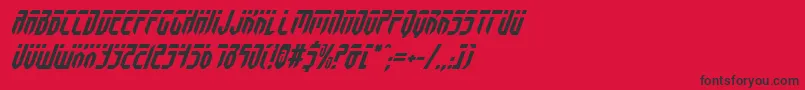 フォントFedyralItalic – 赤い背景に黒い文字