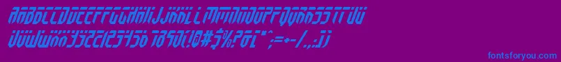 FedyralItalic-fontti – siniset fontit violetilla taustalla