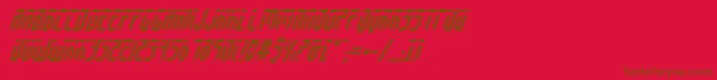 FedyralItalic-fontti – ruskeat fontit punaisella taustalla