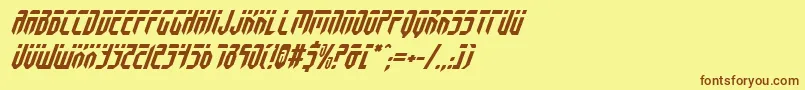 Czcionka FedyralItalic – brązowe czcionki na żółtym tle