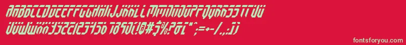 FedyralItalic-fontti – vihreät fontit punaisella taustalla