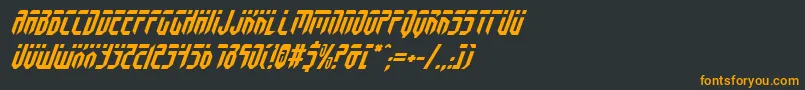 Шрифт FedyralItalic – оранжевые шрифты на чёрном фоне