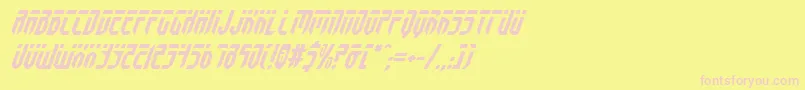 Fonte FedyralItalic – fontes rosa em um fundo amarelo