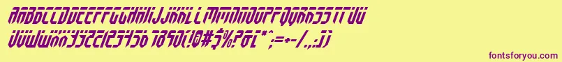 FedyralItalic Font – Purple Fonts on Yellow Background