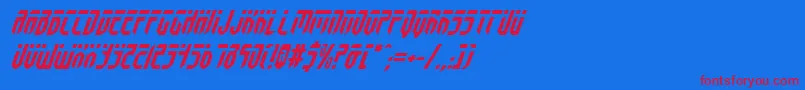 FedyralItalic-fontti – punaiset fontit sinisellä taustalla