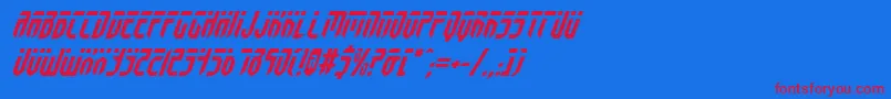 FedyralItalic Font – Red Fonts on Blue Background