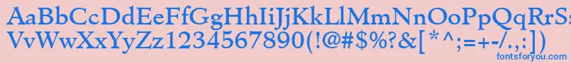 ClericSsi Font – Blue Fonts on Pink Background